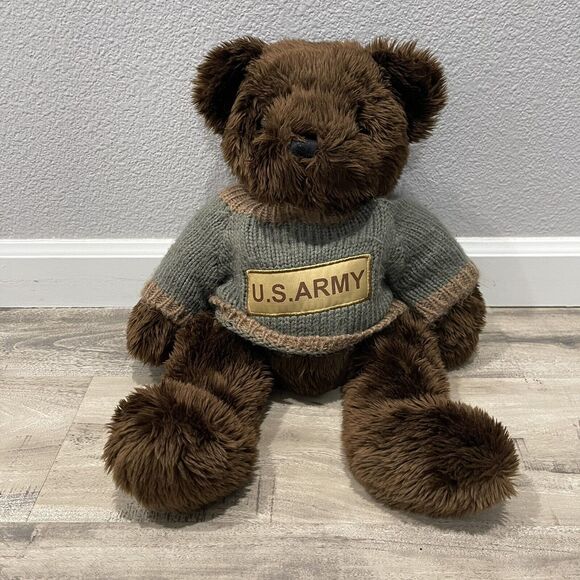 Ira Green Inc. Other - Vintage 1989 Bear Force of America US Army Teddy Bear Plush Brown Shaggy Sweater